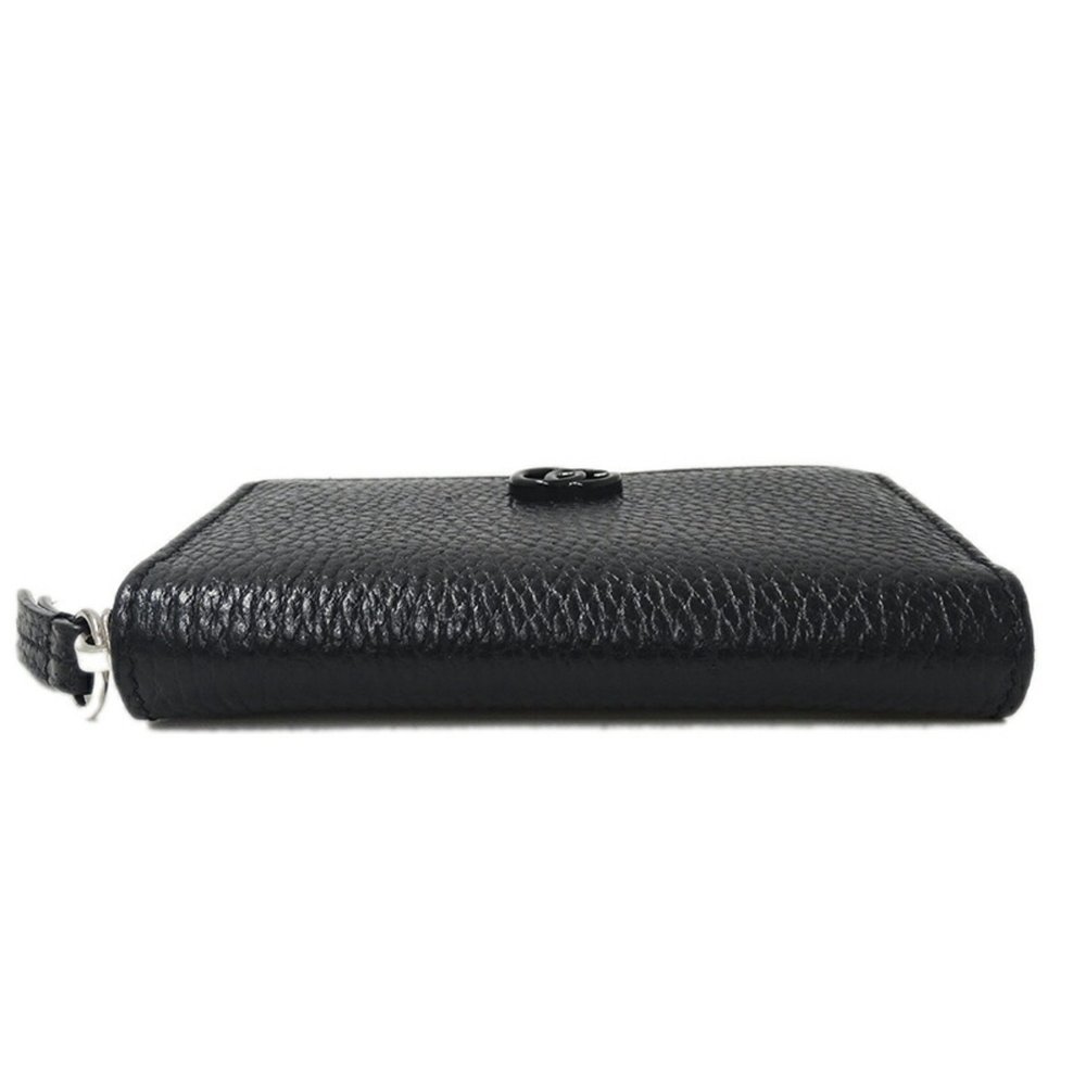 GUCCI Wallet Women's Men's Coin Case Petit Marmont Leather Double G Zip Aroun... - Picture 3 of 9